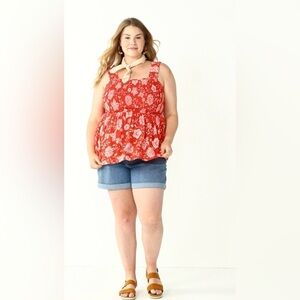 Sonoma Floral Smocked Camisole l SIZE 1X